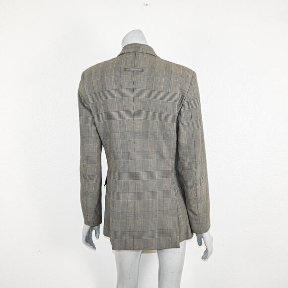 Jean Paul Gaultier Classique Paris Blazer jacket Grey glen plaid wool sz 10 - Picture 5 of 13